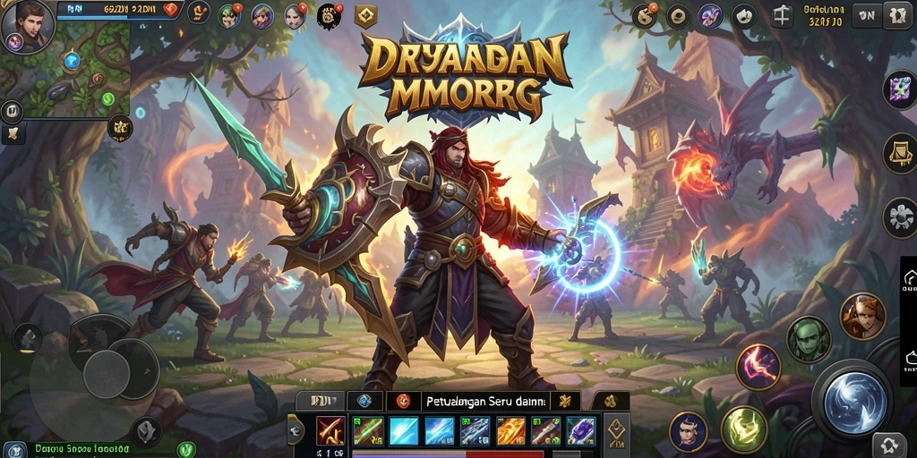 Tampilan aksi seru dalam dunia MMORPG 62IDN.