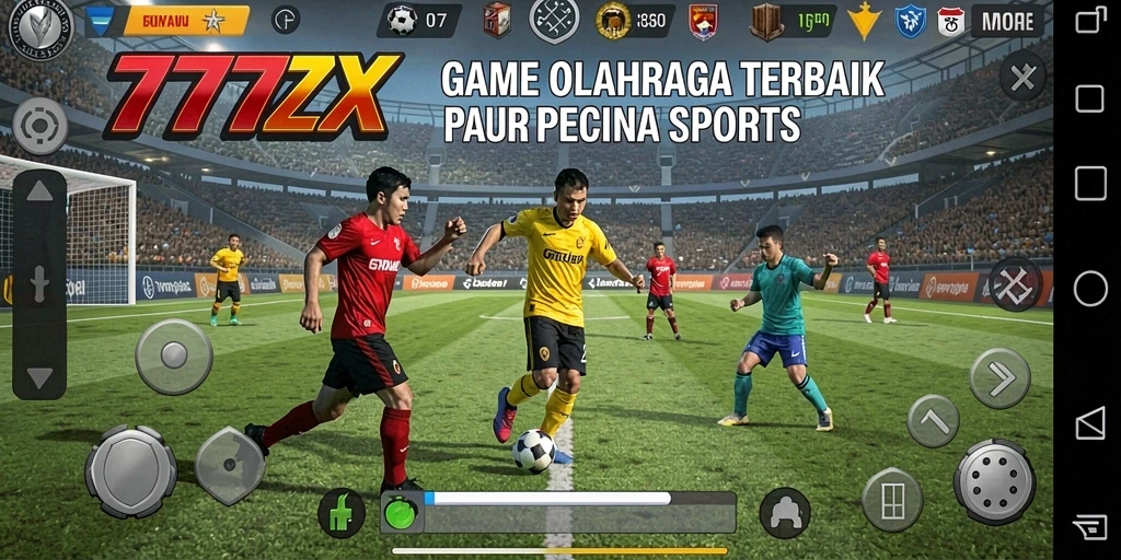 Screenshot 777ZX menampilkan aksi mendebarkan gameplay olahraga.