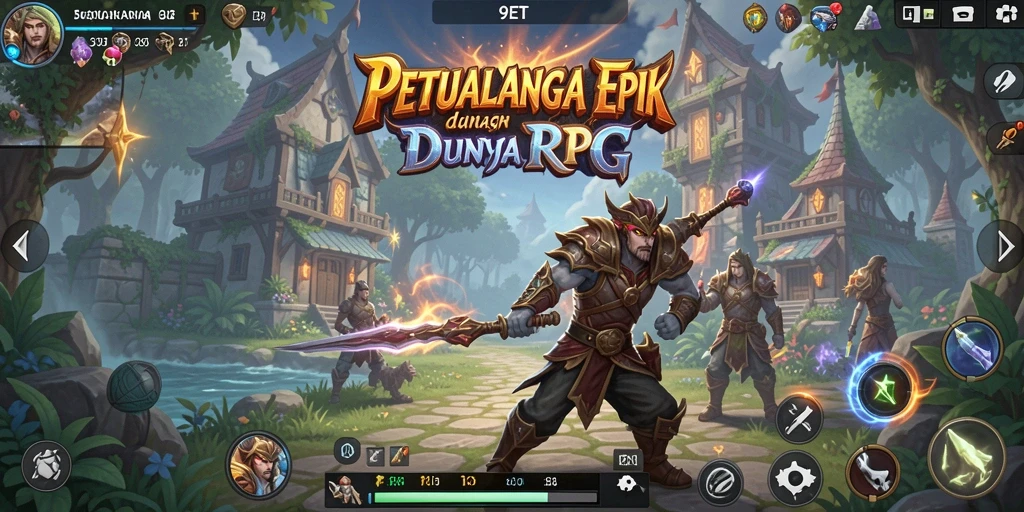 Screenshot gameplay RPG yang menampilkan petualangan seru.
