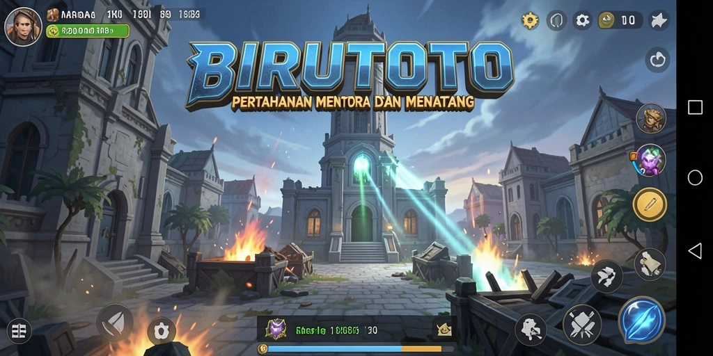 Tampilan gameplay menarik dari BIRUTOTO yang penuh dengan strategi Tower Defense.