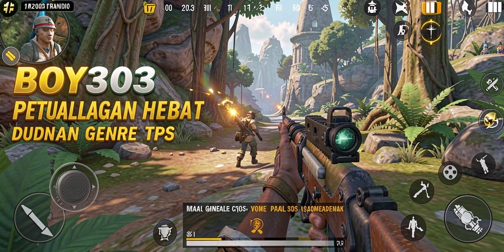 Tampilan gameplay seru dari BOY303 yang menampilkan aksi TPS.