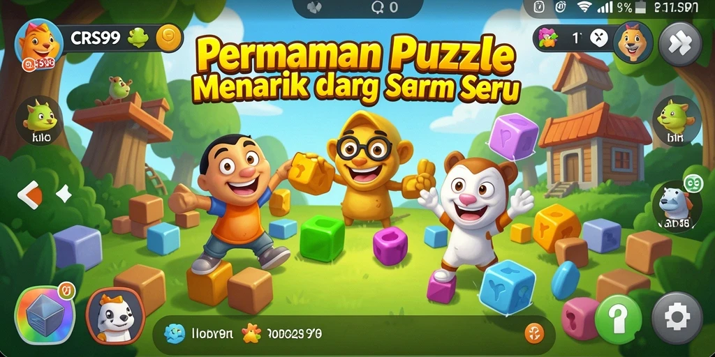 Tampilan gameplay seru dalam CRS99, penuh tantangan puzzle menarik.