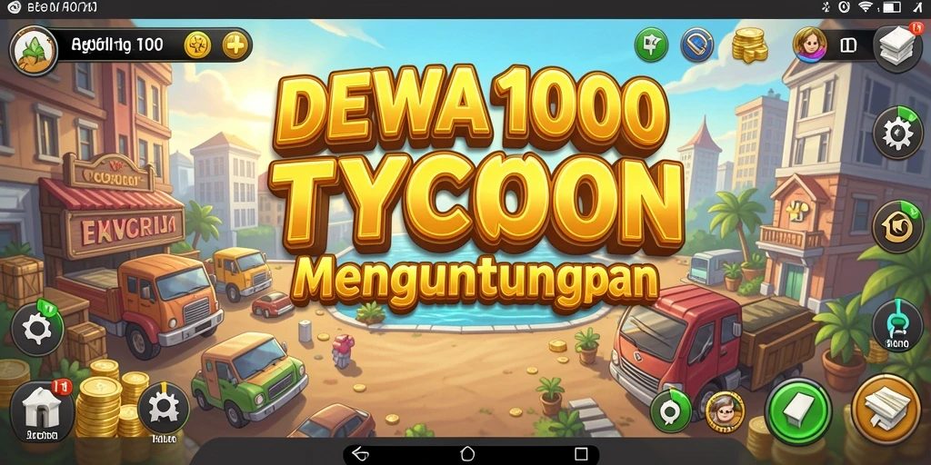 Gameplay DEWA1000 yang seru dalam membangun bisnis Tycoon.