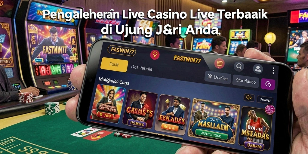 Tampilan gameplay Live Casino yang nyata dan interaktif di FASTWIN77.