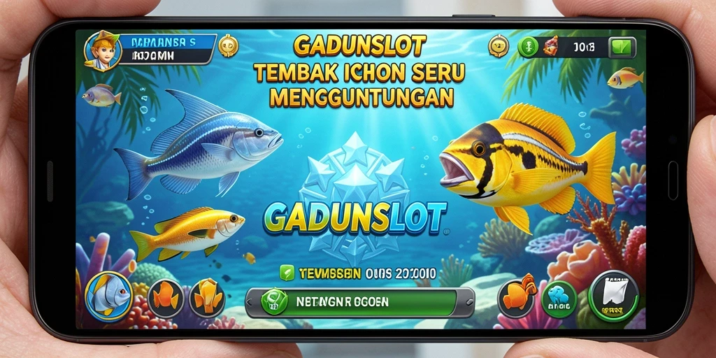 Gameplay seru GADUNSLOT dengan aksi tembak ikan.