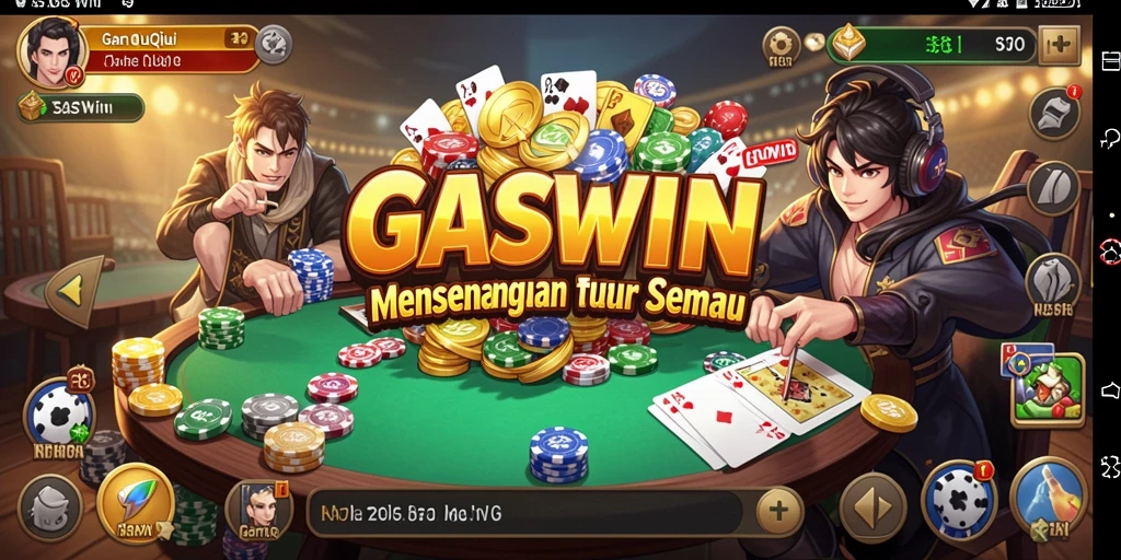 Gameplay QiuQiu yang seru dan menantang dalam GASWIN.