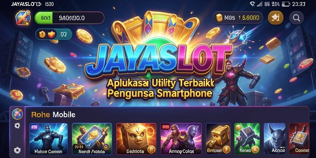 Tampilan antarmuka aplikasi JAYASLOT yang menarik dan mudah dipahami.