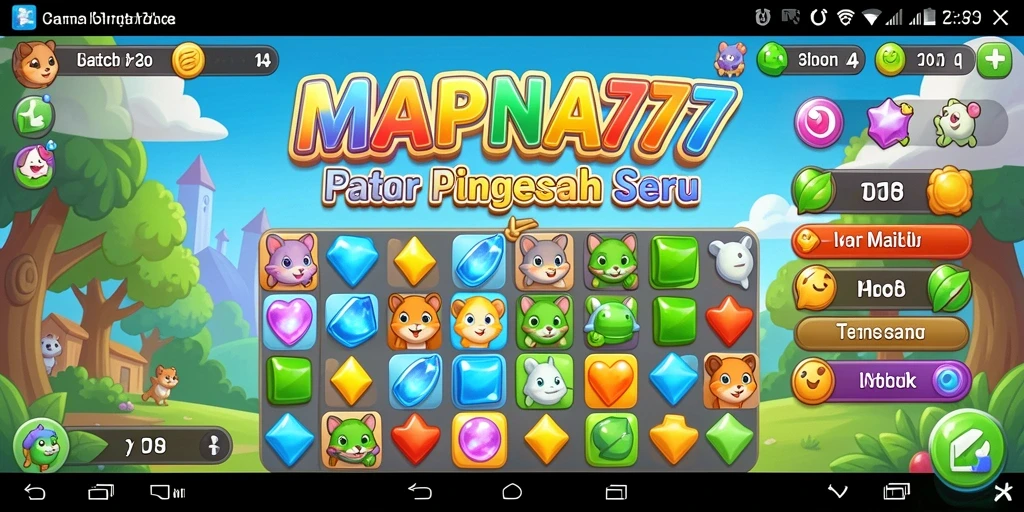 Screenshot gameplay MAPNA777 yang menampilkan tantangan seru Match-3.