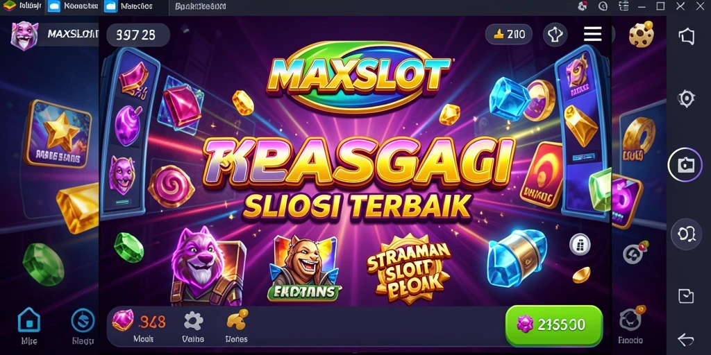 Gambaran gameplay seru di MAXSLOT dengan mesin slot dan strategi membangun.