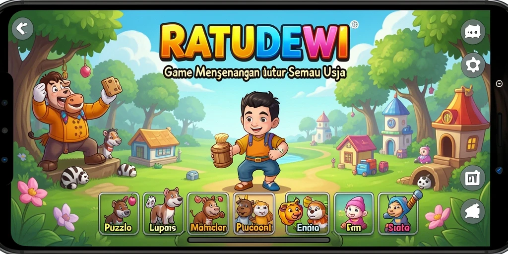 Tampilan gameplay menantang dari RATUDEWI yang menawan.