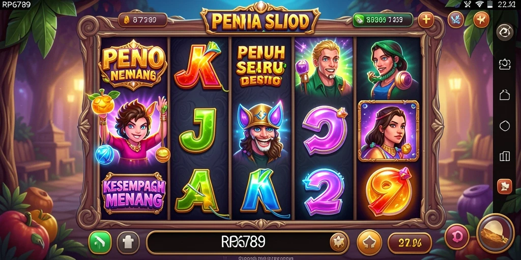 Tampilan menawan dari gameplay slot yang mendebarkan.