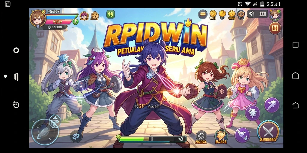 Tampilan menarik dari gameplay RPIDWIN yang penuh warna.