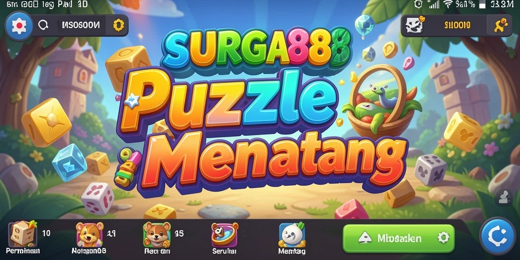 Screenshot gameplay SURGA88 menampilkan tantangan puzzle yang seru.