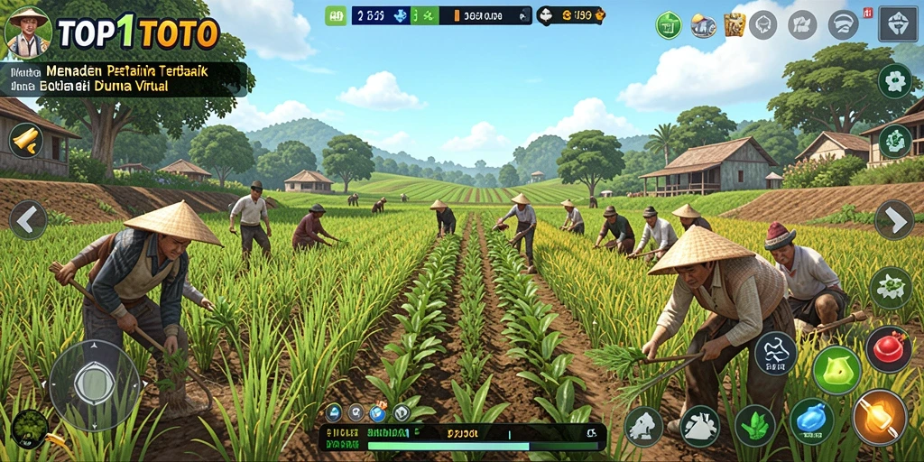 Gameplay seru dan interaksi sosial di dunia pertanian.