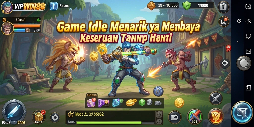 Tampilan menarik dari gameplay <strong>VIPWIN88</strong> yang penuh warna dan karakter lucu.