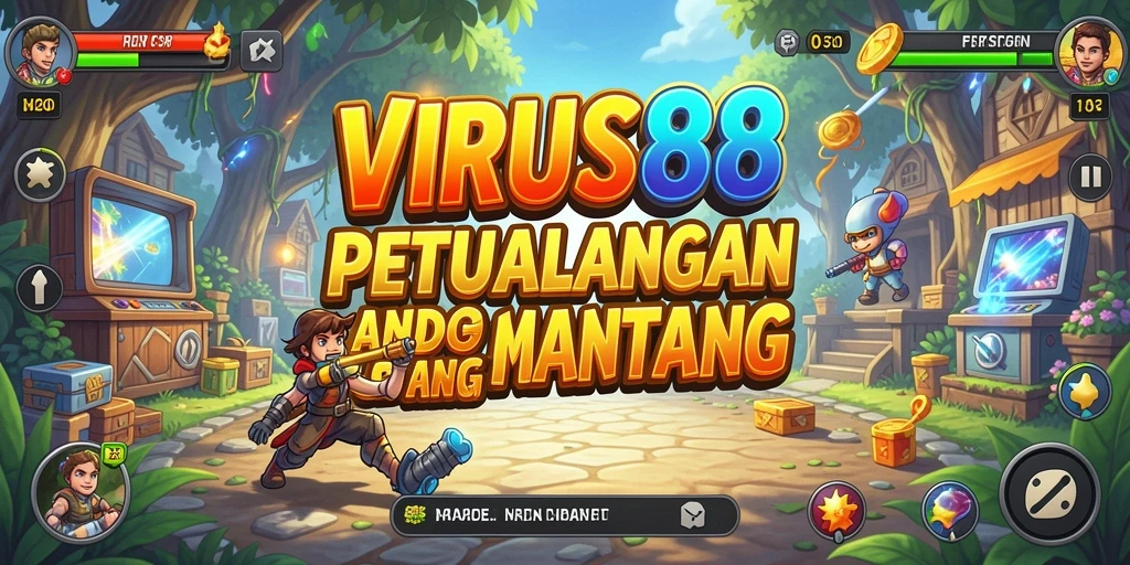 Tampilan gameplay menarik dari VIRUS88 yang penuh tantangan arcade.